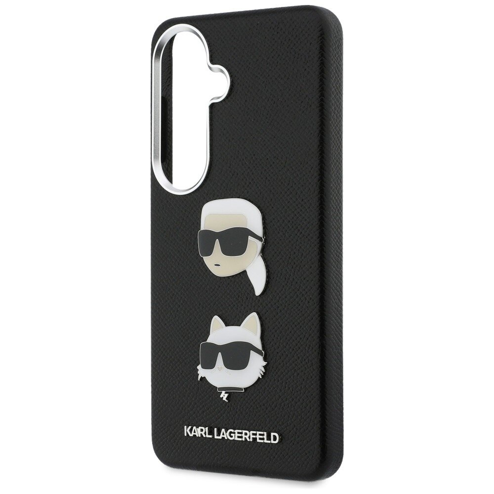 Samsung Galaxy S26+ Karl Lagerfeld Saffiano Double Heads Metal dėklas – juodas 5 Samsung Galaxy S26+ Karl Lagerfeld Saffiano Double Heads Metal dėklas – juodas 5