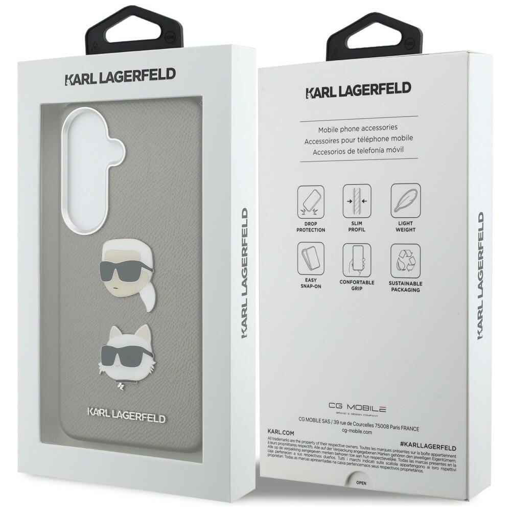 Samsung Galaxy S26 Karl Lagerfeld Saffiano Double Heads Metal dėklas – sidabrinis 7 Samsung Galaxy S26 Karl Lagerfeld Saffiano Double Heads Metal dėklas – sidabrinis 7