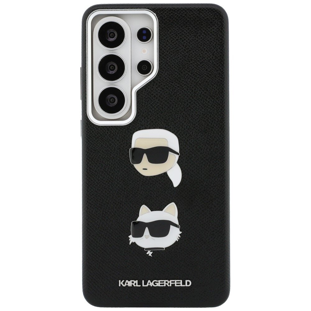Samsung Galaxy S26 Ultra Karl Lagerfeld Saffiano Double Heads Metal dėklas – juodas 2 Samsung Galaxy S26 Ultra Karl Lagerfeld Saffiano Double Heads Metal dėklas – juodas 2