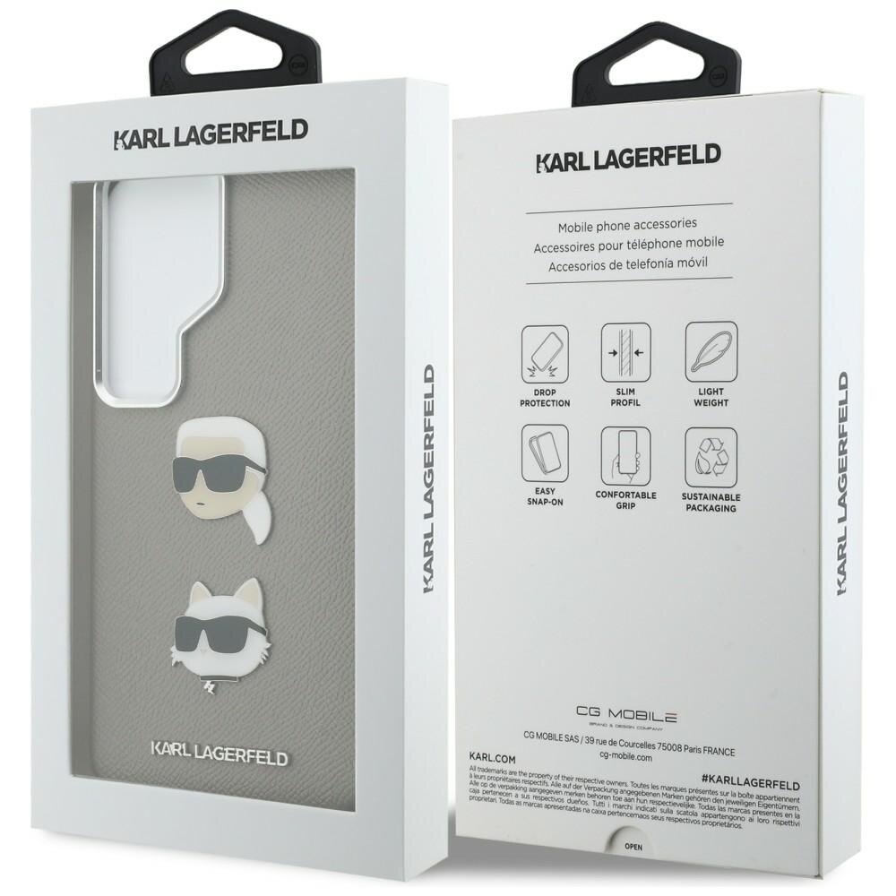 Samsung Galaxy S26 Ultra Karl Lagerfeld Saffiano Double Heads Metal dėklas – sidabrinis 7 Samsung Galaxy S26 Ultra Karl Lagerfeld Saffiano Double Heads Metal dėklas – sidabrinis 7