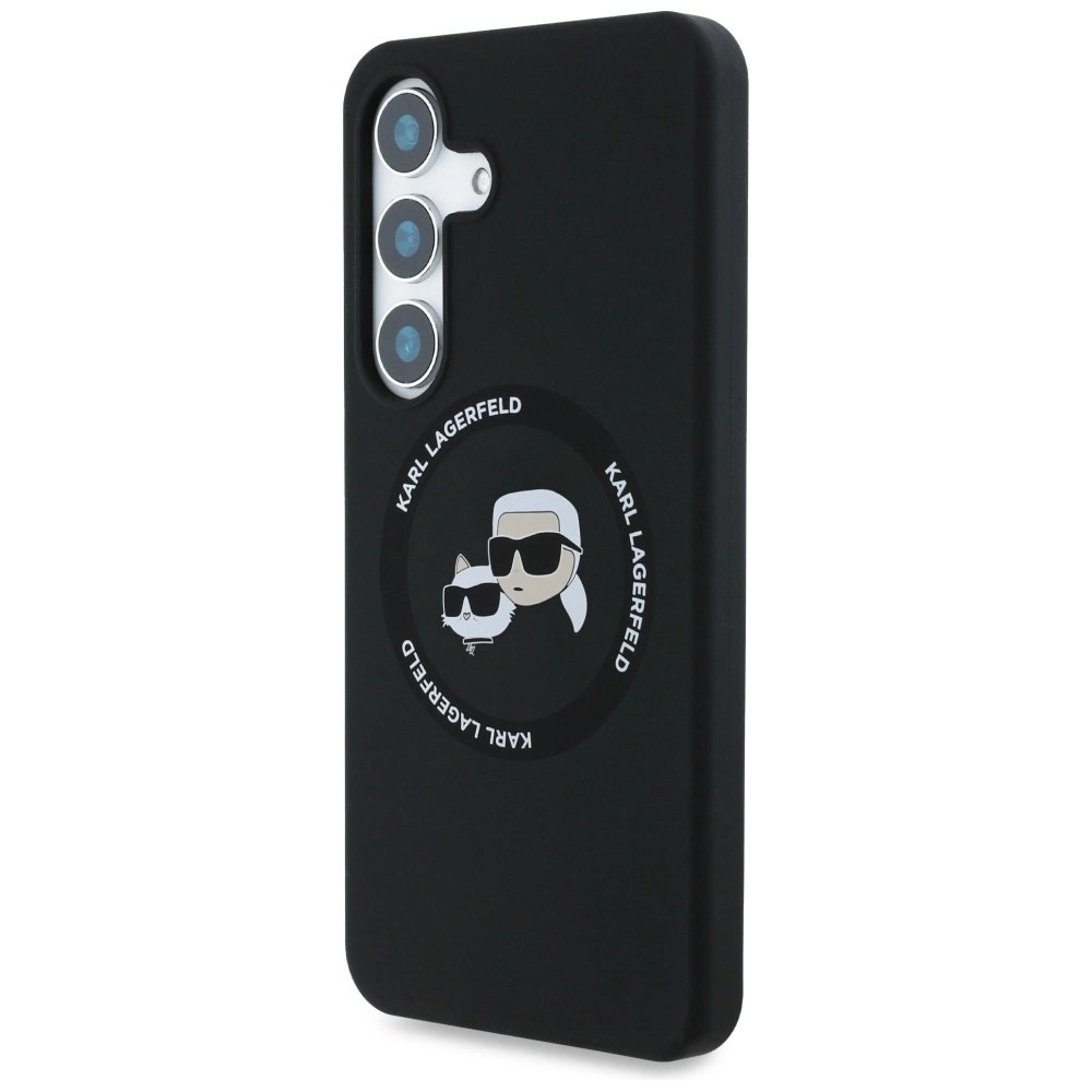 Karl Lagerfeld Silicone Double Heads And Circle MagSafe Samsung Galaxy S25 Plus Dėklas Juodas 1 Karl Lagerfeld Silicone Double Heads And Circle MagSafe Samsung Galaxy S25 Plus Dėklas Juodas 1