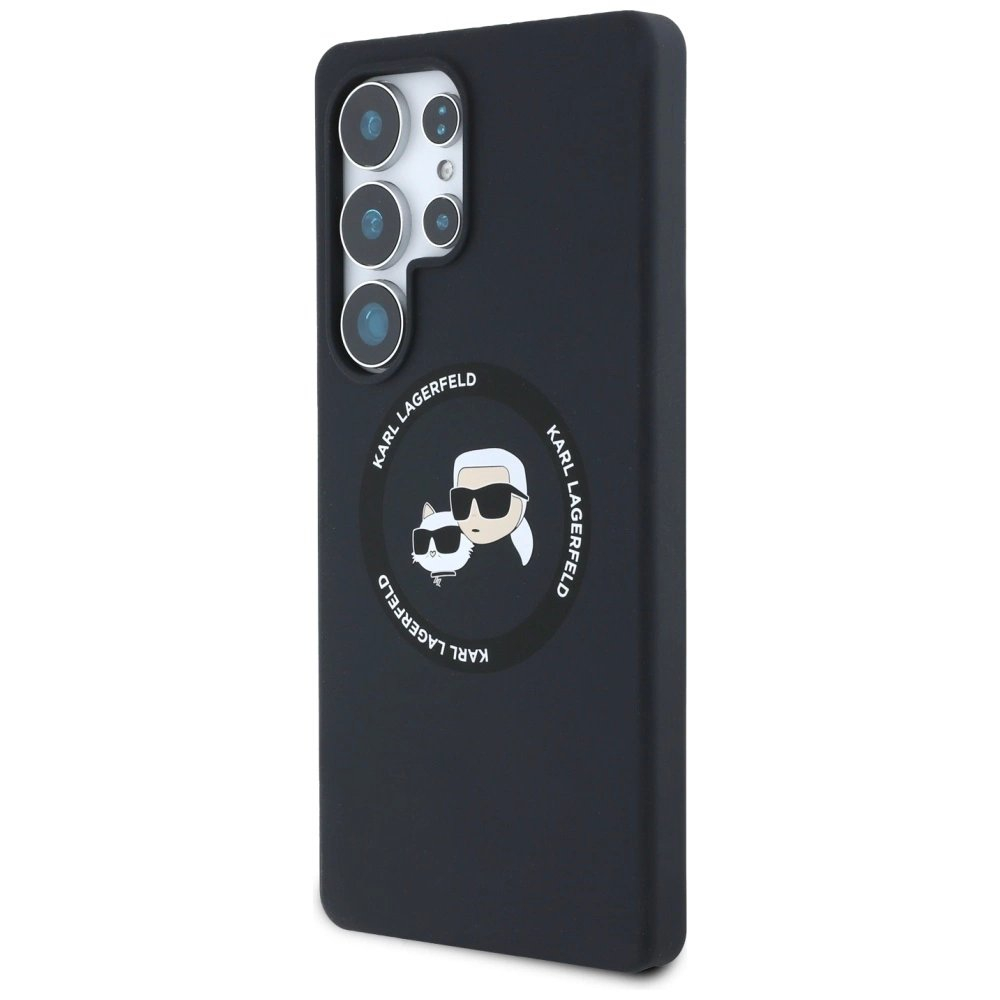 Karl Lagerfeld Silicone Double Heads And Circle MagSafe Samsung Galaxy S25 Ultra Dėklas Juodas 1 Karl Lagerfeld Silicone Double Heads And Circle MagSafe Samsung Galaxy S25 Ultra Dėklas Juodas 1