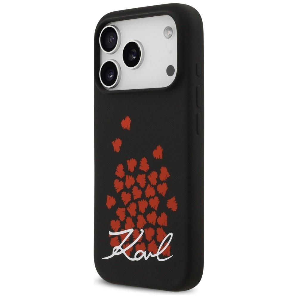 iPhone 17 Pro dėklas Karl Lagerfeld Silicone Heart Sign Logo MagSafe – juodas 1 iPhone 17 Pro dėklas Karl Lagerfeld Silicone Heart Sign Logo MagSafe – juodas 1