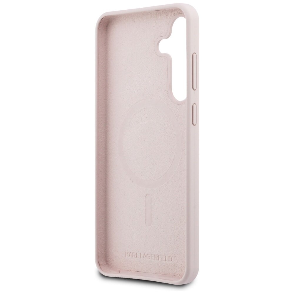 Samsung Galaxy S25 FE Karl Lagerfeld silikoninis Karl & Choupette Heads MagSafe dėklas – rožinis 6 Samsung Galaxy S25 FE Karl Lagerfeld silikoninis Karl & Choupette Heads MagSafe dėklas – rožinis 6