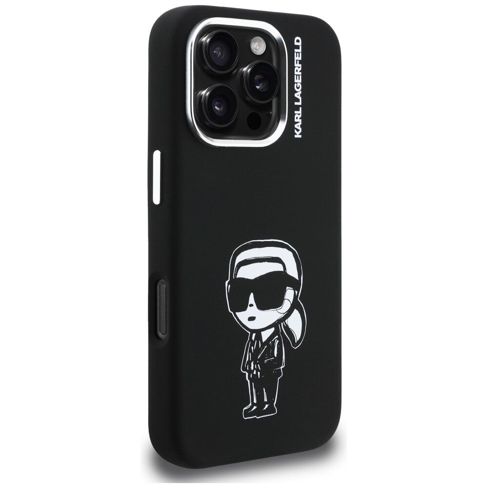 iPhone 16 Pro Karl Lagerfeld Silicone Karl Sketch MagSafe dėklas – juodas 3 iPhone 16 Pro Karl Lagerfeld Silicone Karl Sketch MagSafe dėklas – juodas 3