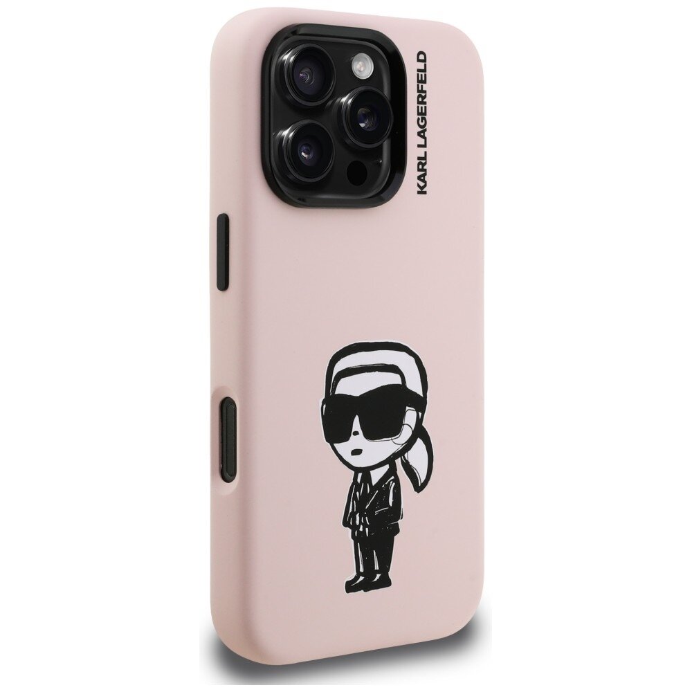 iPhone 16 Pro Karl Lagerfeld Silicone Karl Sketch MagSafe dėklas – rožinis 3 iPhone 16 Pro Karl Lagerfeld Silicone Karl Sketch MagSafe dėklas – rožinis 3