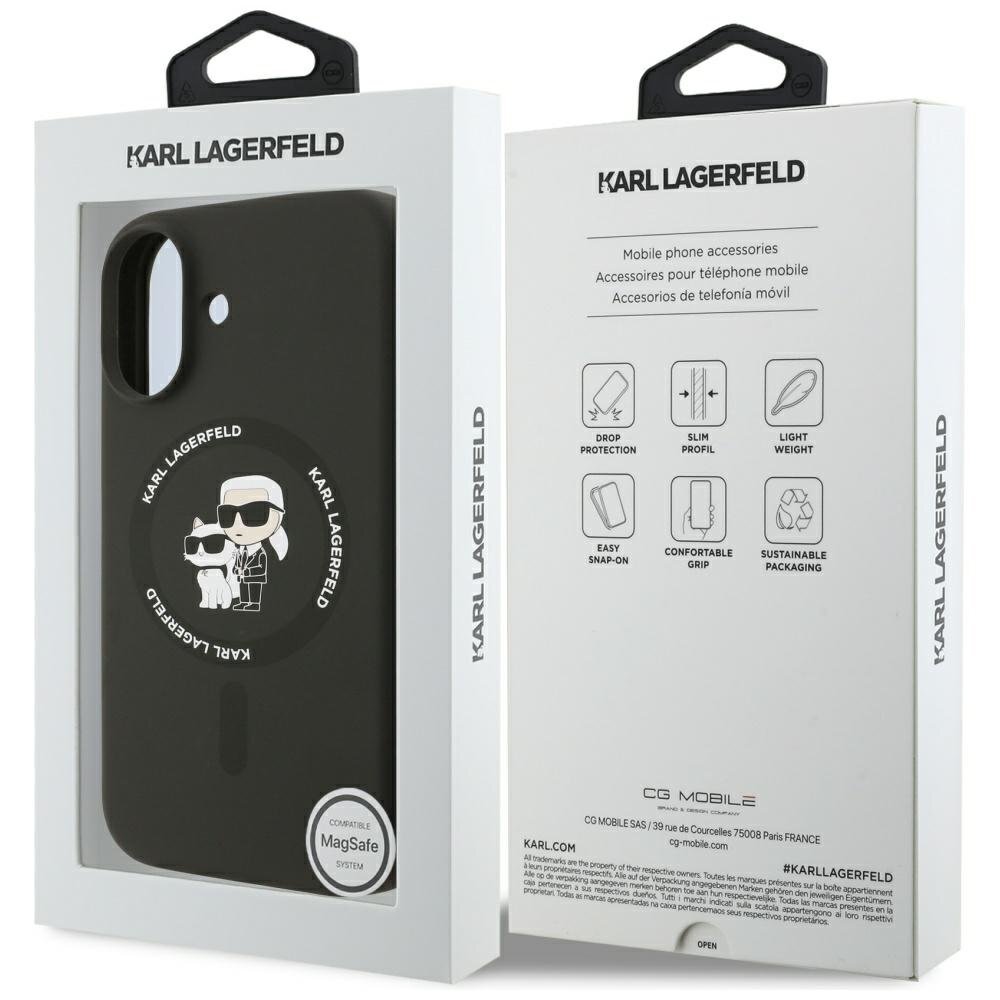 iPhone 17 Karl Lagerfeld Silicone Karl & Choupette Ring MagSafe dėklas – juodas 7 iPhone 17 Karl Lagerfeld Silicone Karl & Choupette Ring MagSafe dėklas – juodas 7