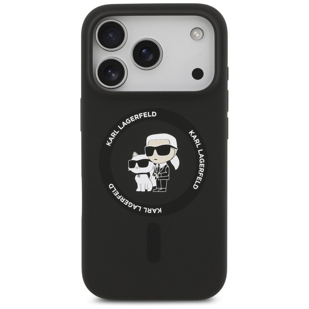 iPhone 17 Pro dėklas Karl Lagerfeld Silicone Karl&Choupette Ring su MagSafe – juodas 2 iPhone 17 Pro dėklas Karl Lagerfeld Silicone Karl&Choupette Ring su MagSafe – juodas 2