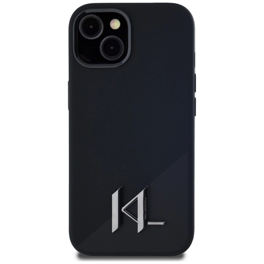 Karl Lagerfeld Silikoninis Shadow Metal Initial MagSafe Dėklas skirtas iPhone 15 Juodas 2 Karl Lagerfeld Silikoninis Shadow Metal Initial MagSafe Dėklas skirtas iPhone 15 Juodas 2
