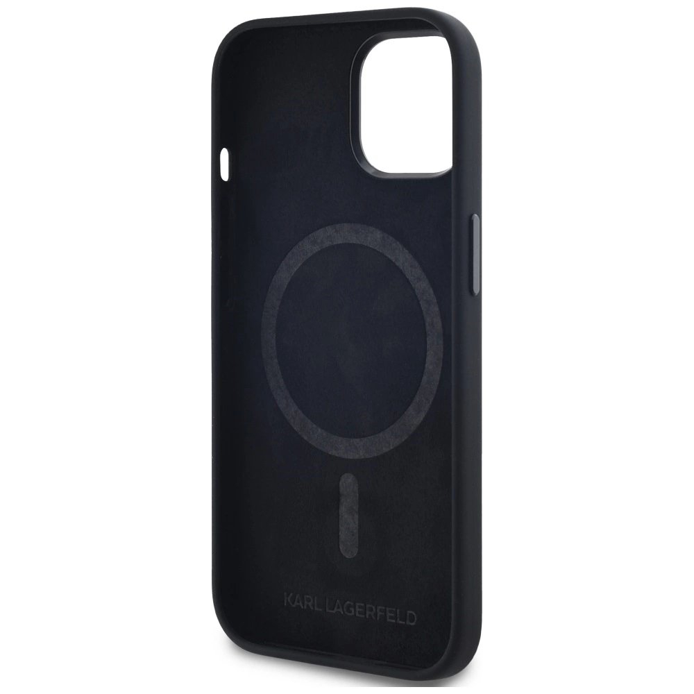 Karl Lagerfeld Silikoninis Shadow Metal Initial MagSafe Dėklas skirtas iPhone 15 Juodas 6 Karl Lagerfeld Silikoninis Shadow Metal Initial MagSafe Dėklas skirtas iPhone 15 Juodas 6