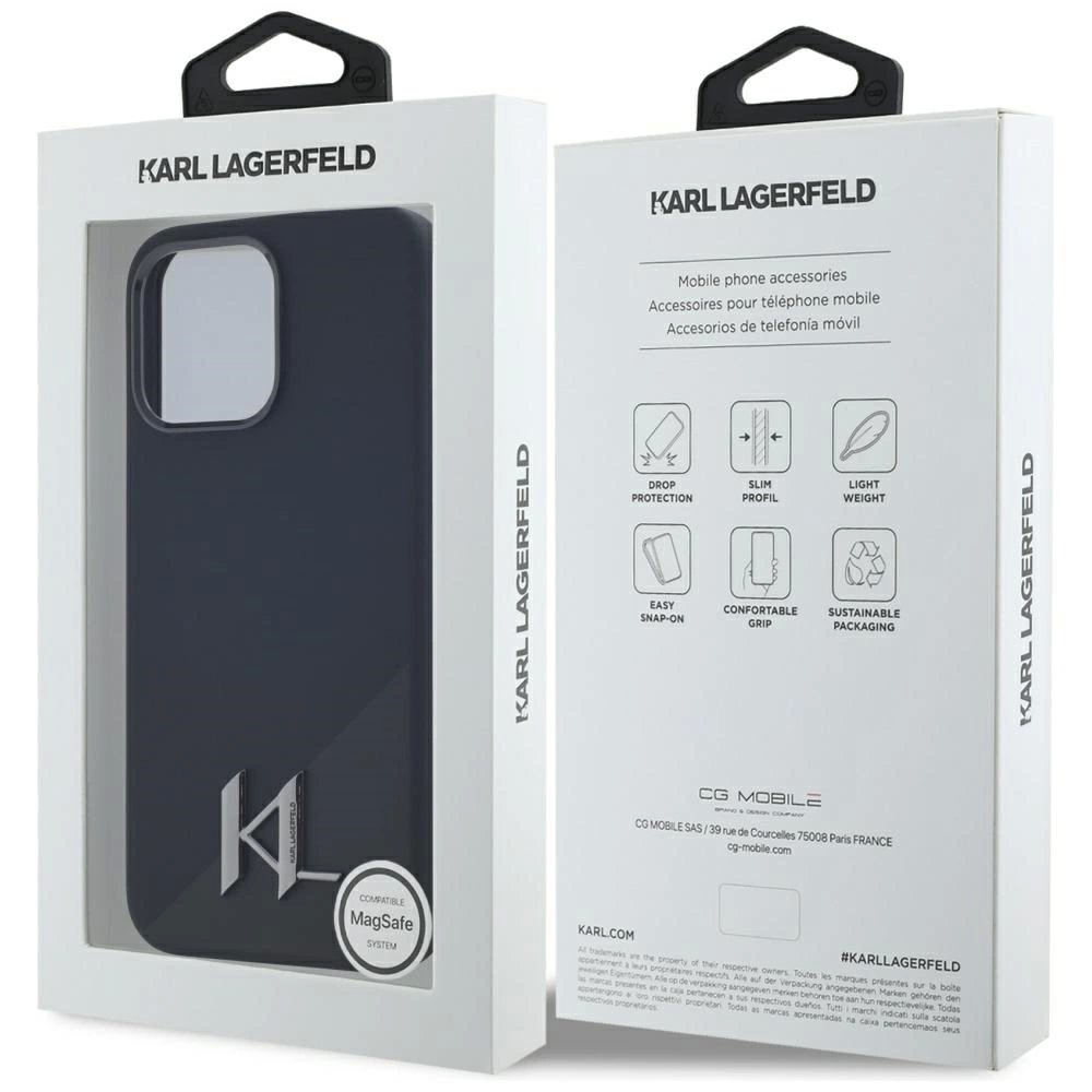 Karl Lagerfeld Silikoninis Shadow Metal Initial MagSafe Dėklas skirtas iPhone 15 Pro Juodas 7 Karl Lagerfeld Silikoninis Shadow Metal Initial MagSafe Dėklas skirtas iPhone 15 Pro Juodas 7