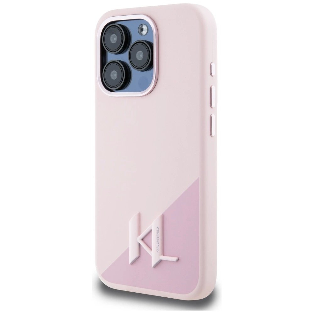 Karl Lagerfeld Silikoninis Shadow Metal Initial MagSafe Dėklas skirtas iPhone 15 Pro Rožinis 1 Karl Lagerfeld Silikoninis Shadow Metal Initial MagSafe Dėklas skirtas iPhone 15 Pro Rožinis 1