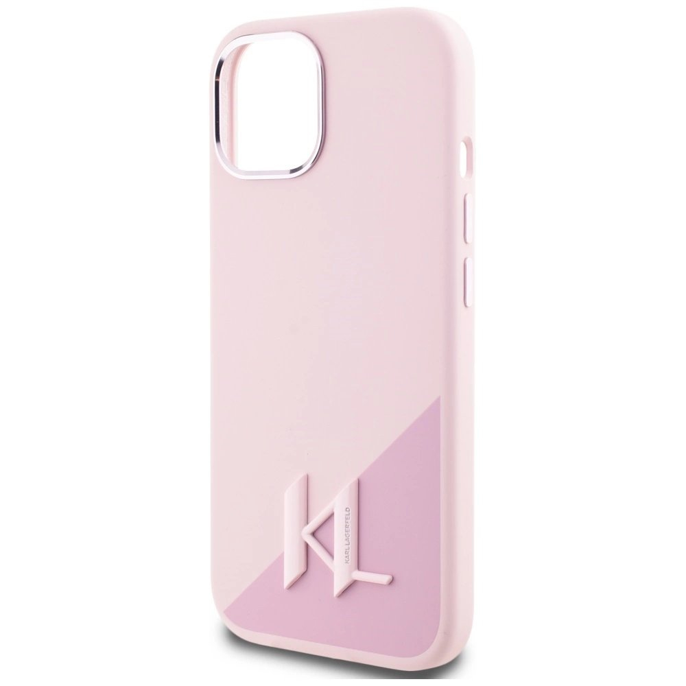Karl Lagerfeld Silikoninis Shadow Metal Initial MagSafe iPhone 15 Dėklas Rožinis 5 Karl Lagerfeld Silikoninis Shadow Metal Initial MagSafe iPhone 15 Dėklas Rožinis 5