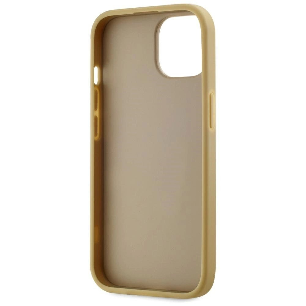 iPhone 15 Karl Lagerfeld Wrinkled Metal Signature dėklas - auksinis 6