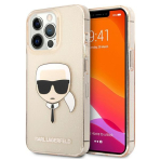 Originalus Karl Lagerfeld dėklas KLHCP13LKHTUGLGO iPhone 13 Pro / 13 6,1" Auksinis Glitter Karl`s Head Originalus Karl Lagerfeld dėklas KLHCP13LKHTUGLGO iPhone 13 Pro / 13 6,1" Auksinis Glitter Karl`s Head