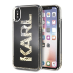 Originalus Karl Lagerfeld Dėklas Klhcpxkagbk Iphone X/Xs Juodas Karl Logo Glitter