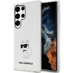 Dėklas Karl Lagerfeld Ikonik Choupette KLHCS23LHNCHTCT S23 Ultra S918 Permatomas