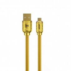 Kabelis WK Design Sakin USB - microUSB 6A 1m Auksinis (WDC-161)