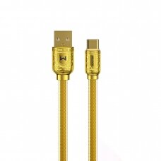 Kabelis WK Design Sakin USB - USB Type C 6A 1m Auksinis (WDC-161)