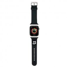 Apyrankė Karl Lagerfeld 3D Rubber Choupette Heads Strap for Apple Watch 38/40/41mm - Juoda