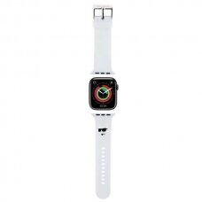 Apyrankė Karl Lagerfeld 3D Rubber Choupette Heads Strap for Apple Watch 38/40/41mm - Balta