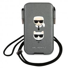 Dėklas Karl Lagerfeld Handbag Choupette Head KLHCP12LOPHKCG Pilkas