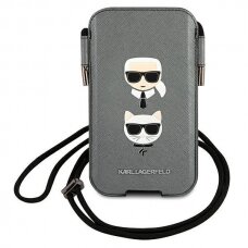 Dėklas Karl Lagerfeld Handbag Choupette Head Pilkas UGLX912