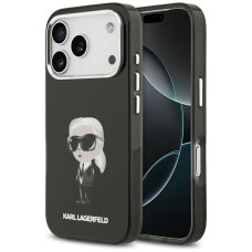 iPhone 17 Pro Karl Lagerfeld IML Aquarelle Karl & Logo MagSafe dėklas – juodas iPhone 17 Pro Karl Lagerfeld IML Aquarelle Karl & Logo MagSafe dėklas – juodas