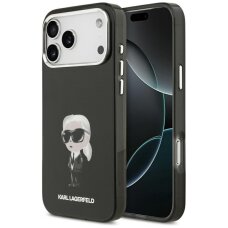 iPhone 17 Pro Max Karl Lagerfeld IML Aquarelle Karl & Logo MagSafe dėklas – juodas