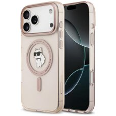 iPhone 17 Pro Max Karl Lagerfeld IML Choupette MagSafe dėklas – rožinis