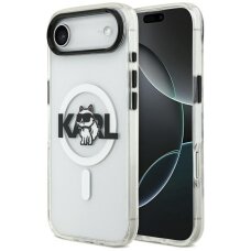 iPhone Air dėklas Karl Lagerfeld IML Choupette Sketch Logo MagSafe – skaidrus