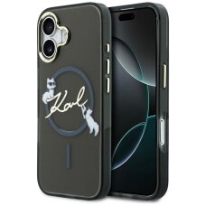 iPhone 17 Karl Lagerfeld IML Choupettes Karl Script Logo MagSafe dėklas – juodas iPhone 17 Karl Lagerfeld IML Choupettes Karl Script Logo MagSafe dėklas – juodas
