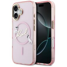 iPhone 17 Karl Lagerfeld IML Choupettes Karl Script Logo MagSafe dėklas – rožinis iPhone 17 Karl Lagerfeld IML Choupettes Karl Script Logo MagSafe dėklas – rožinis
