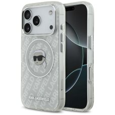 iPhone 17 Pro Max dėklas Karl Lagerfeld IML Karl Head Logo su MagSafe – pilkas