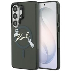 Samsung Galaxy S26 Ultra Karl Lagerfeld IML KC Script MagSafe dėklas – juodas