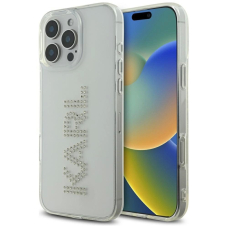 iPhone 16 Pro – Karl Lagerfeld IML Rhinestones Logo dėklas - Skaidrus