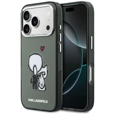 iPhone 17 Pro Max Karl Lagerfeld Karl & Choupette Back MagSafe dėklas – juodas