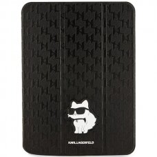 Dėklas Karl Lagerfeld Saffiano Monogram Choupette KLFC11SAKHPCK iPad 10.9 Juodas