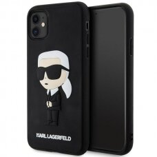 Dėklas Karl Lagerfeld Rubber Ikonik 3D KLHCN613DRKINK iPhone 11 / Xr Juodas