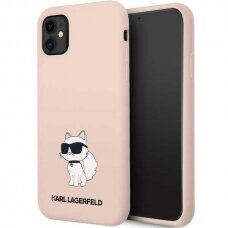 Dėklas Karl Lagerfeld Silicone Choupette KLHCN61SNCHBCP iPhone 11/ XR Rožinis