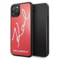 Originalus Karl Lagerfeld Dėklas Klhcn65Dlksre Iphone 11 Pro Max Raudonas Hard Case Signature Glitter