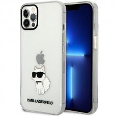 Dėklas Karl Lagerfeld Ikonik Choupette KLHCP12MHNCHTCT iPhone 12 /12 Pro Permatomas