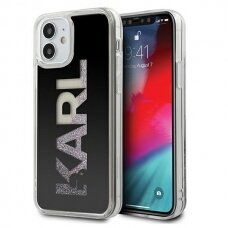 Originalus Karl Lagerfeld Dėklas Klhcp12Sklmlbk Iphone 12 Mini 5,4" Juodas Karl Logo Glitter