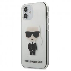 Originalus Karl Lagerfeld Dėklas Iphone 12 Mini Skaidrus Ikonik UGLX912