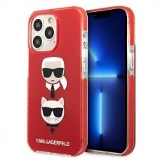 Dėklas Karl Lagerfeld Choupette KLHCP13LTPE2TR iPhone 13 Pro Raudonas