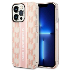Karl Lagerfeld KLHCP14LHKLSPCP iPhone 14 Pro 6.1 &quot;hardcase Rožinis / Rožinis Mono Vertical Stripe