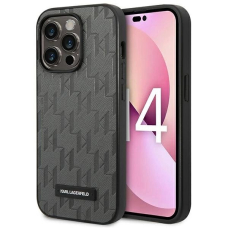 Karl Lagerfeld KLHCP14LSAKLHPG iPhone 14 Pro 6.1 &quot;hardcase Pilkas / Pilkas Saffiano Mono Metal Logo