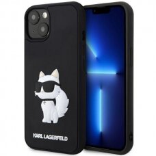 Dėklas Karl Lagerfeld Rubber Choupette 3D KLHCP14M3DRKHNK iPhone 14 Plus Juodas