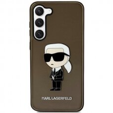 Dėklas Karl Lagerfeld Ikonik KLHCS23SHNIKTCK Samsung Galaxy S23 S911 Juodas