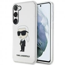 Dėklas Karl Lagerfeld Ikonik KLHCS23SHNIKTCT Samsung Galaxy S23 S911 Permatomas